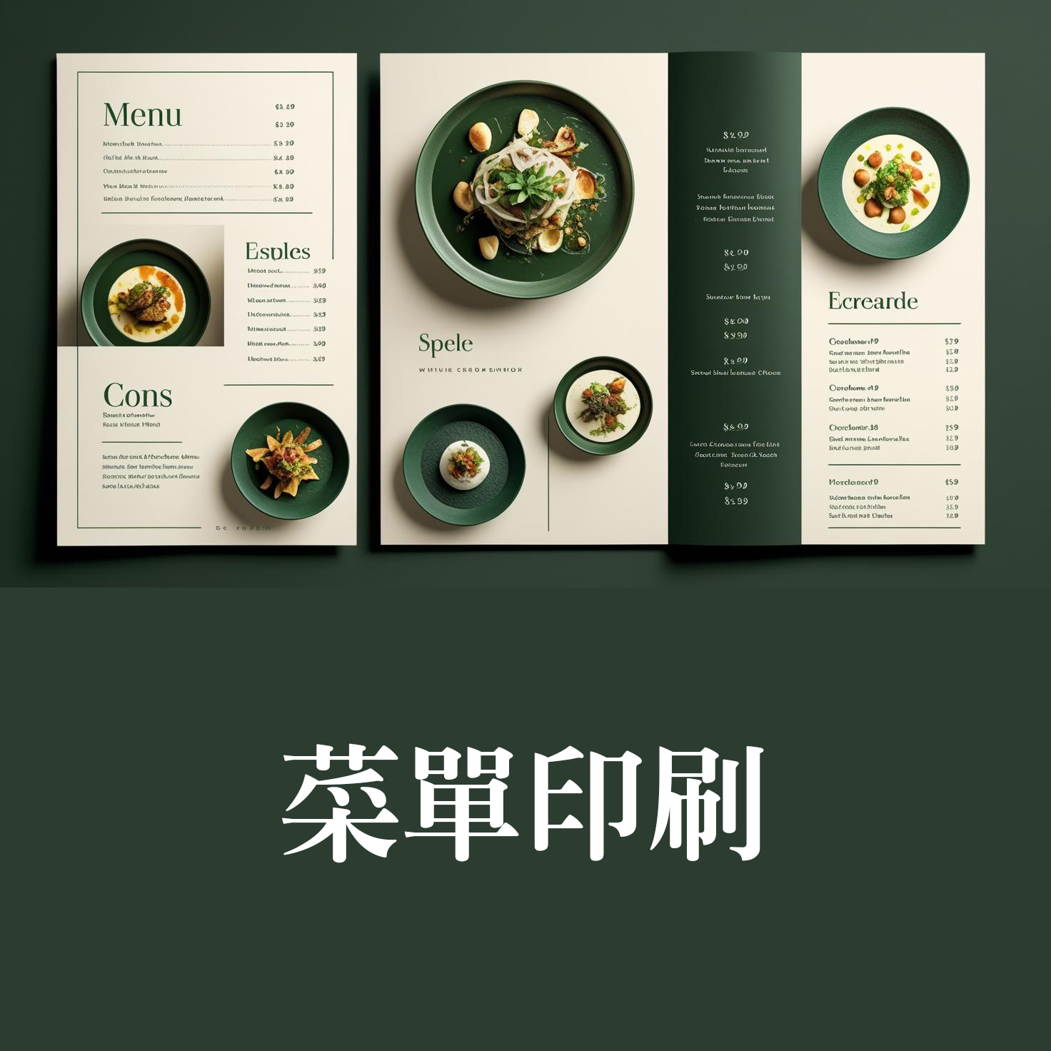 印菜單