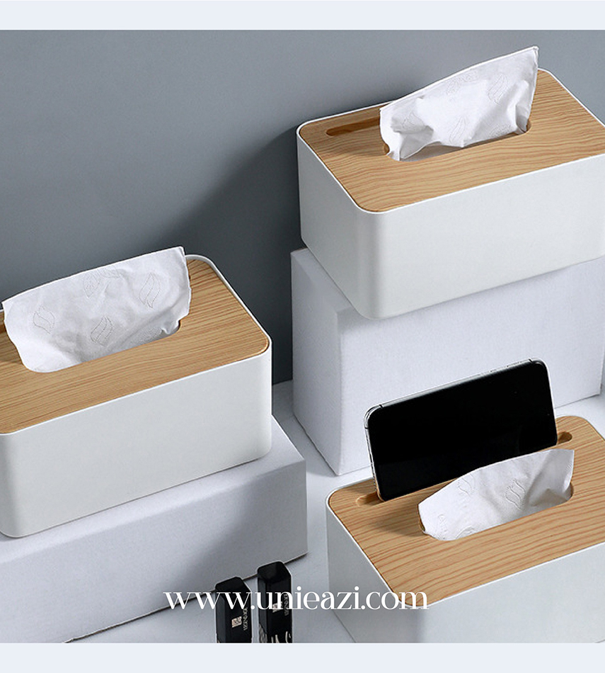 韓系簡約居家系列 | 木紋簡約衛生紙收納盒